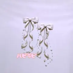 B002量産型ヘアメリボンくるくるカールリボングレーリボングレー推しごとリボン