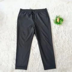 H&M テーパードパンツ 黒 イージー アンクル XL スリム　大きいサイズ