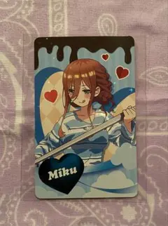 五等分の花嫁 アトレ 月夜の菓子工房 オリジナルキャラカード 特典 中野三玖