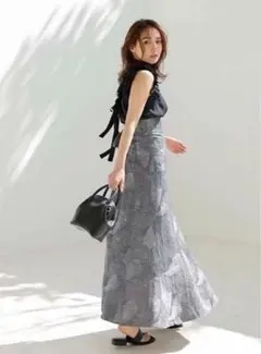 FRAY I.D リーフジャガードナロースカート