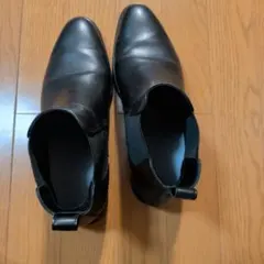 【美品】ZARA ザラ サイドゴアブーツ レザー 黒 ブラック 27.5 センチ