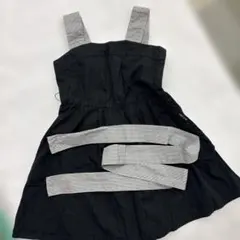 COMME CA ISM 黒 ノースリーブ ワンピース