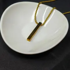 ネックレス メンズ 金 ゴールド シンプル バー スティック 韓国 ストリート