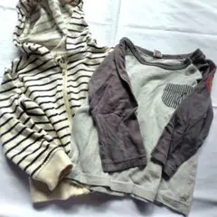 【95サイズ】長袖トップス2点セット まとめ売り パーカー 春秋