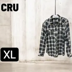 美品　CRU チェック柄長袖シャツ XLのサムネイル