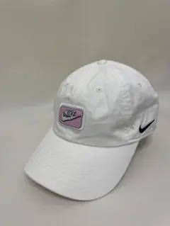 【Nike】ホワイト ベースボールキャップ 韓国　カスタム