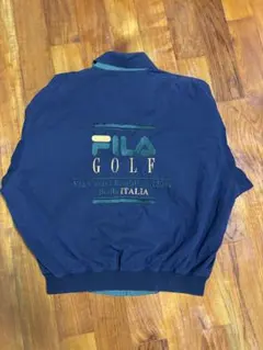 FILA GOLF スイングトップ　48 ネイビー/グリーン