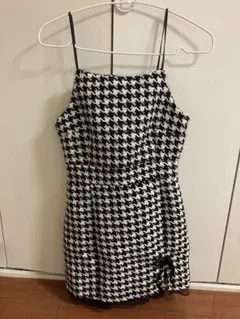千鳥格子のキャミミニワンピース　S