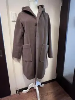 【コーエン coen】Lサイズロングコート ブラウン フード付き