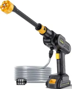 コードレス高圧洗浄機 バッテリー2個付き 6MPa高噴射圧力 6L/分水量