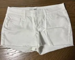 【OLD NAVY 】新品未着用 タグなし　デニムショートパンツ 白USサイズ4のサムネイル