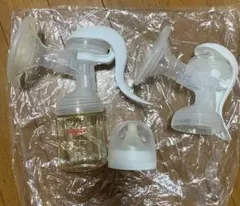 手動母乳搾乳器 2個セット (1つは哺乳瓶なし)Pigeon