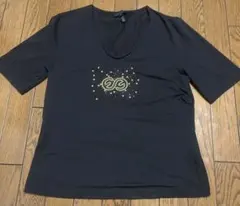 ESCADA SPORT ラインストーン ロゴ Tシャツ ブラック Mのサムネイル