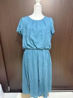 3L ワンピースウエストゴム 半袖