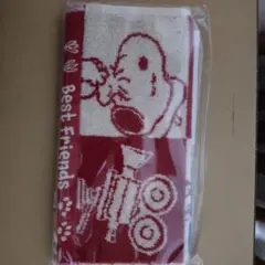 【新品未使用】スヌーピー 赤白＆青白 ジャガードハンドタオル２枚組