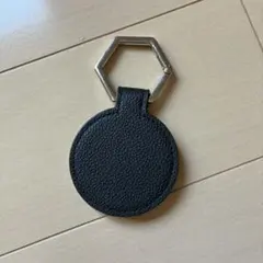 【新品未使用】黒レザー 六角形キーホルダー 帽子 タオル クリップ ゴルフのサムネイル