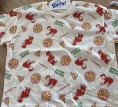 おさるのジョージ 総柄 Tシャツ ベビー ホワイトのサムネイル