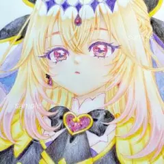 手描きイラスト ファンアート キュアアルカナ シャドウ 森亜るるか