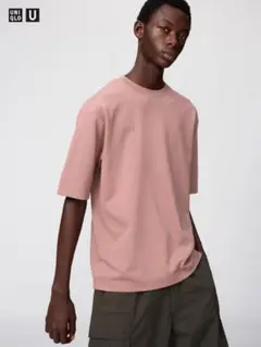 ユニクロ　エアリズムコットンオーバーサイズTシャツ/5分袖