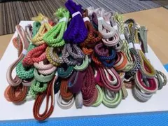 伝統的な帯締め52本セット 多色 たっぷり