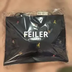 FEILER ネイビー 刺繍トートバッグ♡学校フェイラー*VERYコラボ