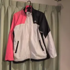 YONEX フルジップジャケット ホワイト/ピンク/ブラック