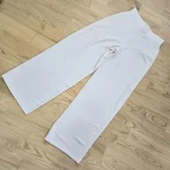 ZARA ザラ（M）ワイドパンツ イージーパンツ 薄生地　ウエストリボン