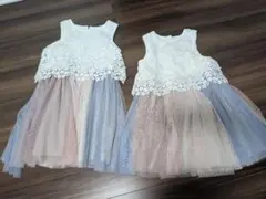 ノースリーブワンピース 120cm 130cm　姉妹　お揃い