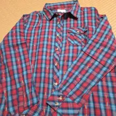 チェック柄長袖シャツ