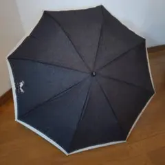 BURBERRY　バーバリ　黒　二つ折り日傘　犬刺繍