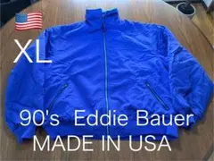 90's Eddie Bauer XL ナイロンジャケット フリース 黒タグ