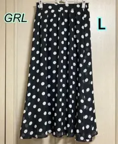 GRL ドット柄スカート　L