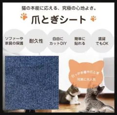 爪とぎシート　猫　ネイビーグレー　壁紙保護　傷防止　カット　シール