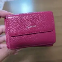VIA MODA ピンク 三つ折り財布