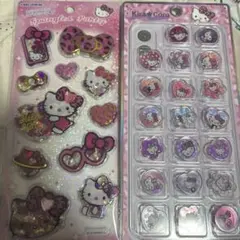 スパンコールパーティステッカー キラコロおはじきシール ハローキティ ギャル