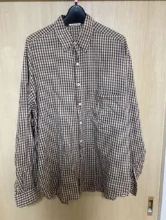AURALEE AIRY LIGHT COTTON CHECK BIGSHIRT