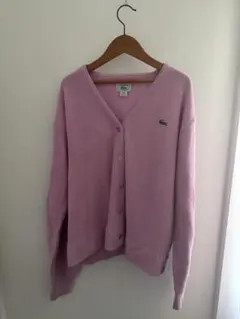 Lacoste ピンク Vネック カーディガン ⭐️SALE⭐️ - メルカリ