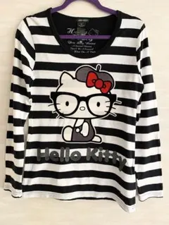 ハローキティ長袖ロンtラメ入り文字サンリオ2009年平成レトロ希少日本限定販売