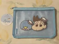 クレヨンしんちゃん サガラ刺繍メッシュポーチ 風間くん×タキシードサム