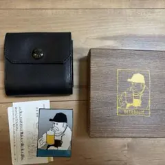 BEERBELLY 二つ折り財布 ブラック レザーのサムネイル