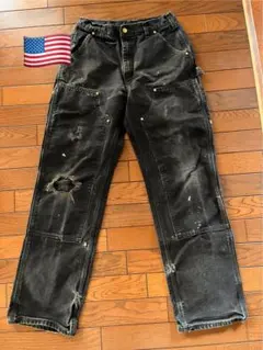 USA製！CARHARTT DOUBLEKNEE ダブルニー　カーハートブラック
