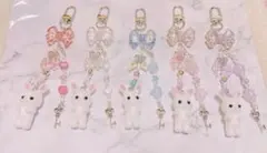 ビーズキーホルダー　うさぎ　推しカラー　y2k 韓国　コレクトブック　ストラップ