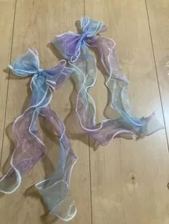 アナ雪　プリンセス　ディズニー　ヘアクリップ リボン