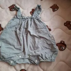 conoco チェック柄ロンパース 70