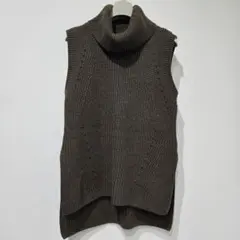 LOWRYS FARM ローリーズファーム ニットベスト カーキ L