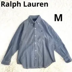 ラルフローレン　コーデュロイ　ボタンダウン　シャツ　ブルーグレー　M