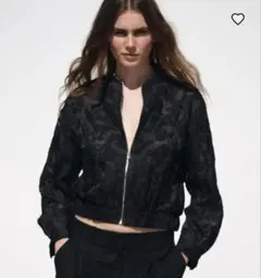 【新品未使用】ZARA オーガンザボンバージャケットのサムネイル