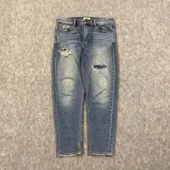 ヴィンテージ ダメージデニムパンツ ジーンズ ブルー アメカジ バイカー