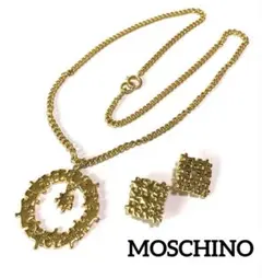 【ビンテージ】MOSCHINO ジグソーデザイン イヤリング＆ネックレスのサムネイル