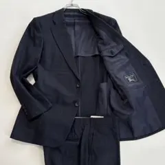 バーバリー チェック柄 スーツ セットアップ Sサイズ 通年 ネイビー